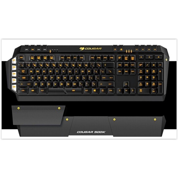 Cougar 500K Backlit 1000 Polling Rate Gaming Keyboard, with Mouse USB Pass thru - Picture 2 of 16